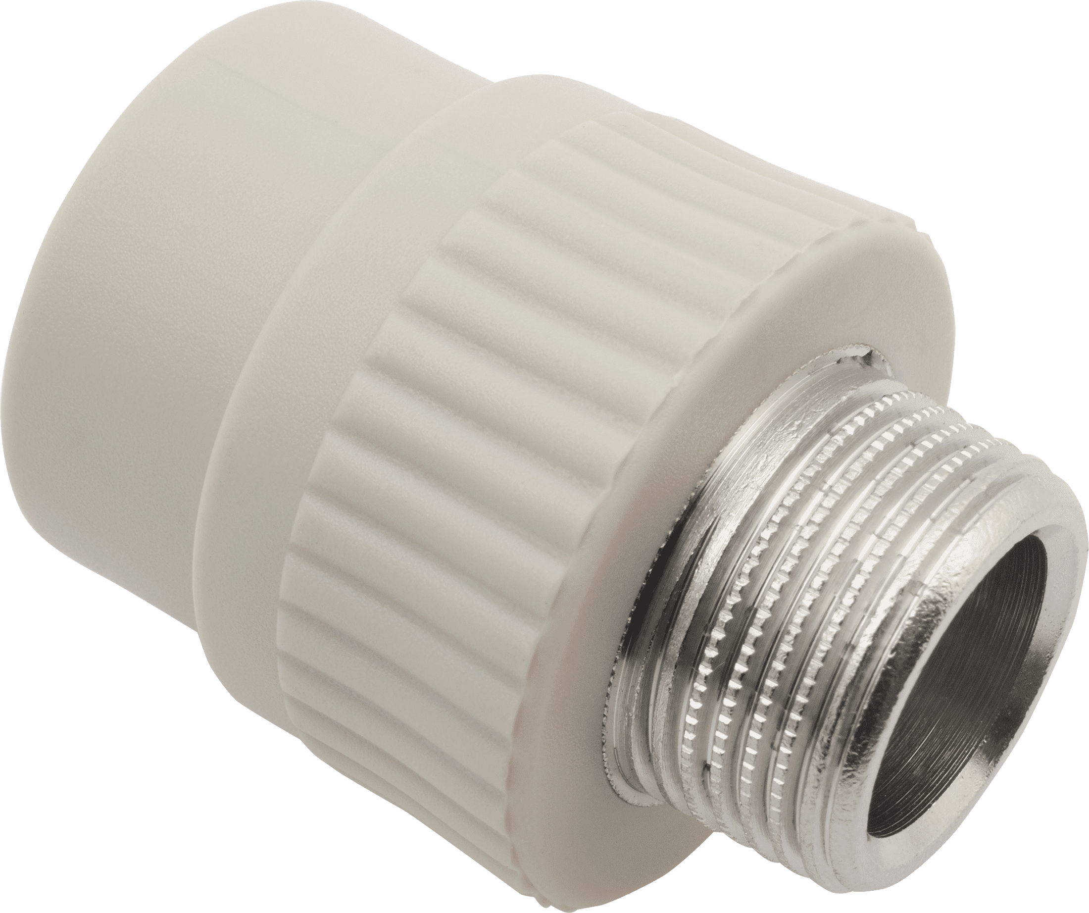 Муфта (переходник) 16 х 1/2" (НР) полипропилен PP-R FV-PLAST серый ...